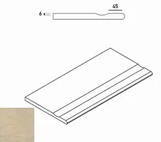 Керамогранит СЭНД БОРТИК 30x60 С ВЫЕМКОЙ ЗАКРУГЛЁН 30x60