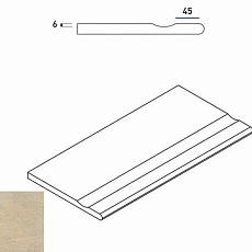 Керамогранит СЭНД БОРТИК 30x60 С ВЫЕМКОЙ ЗАКРУГЛЁН 30x60