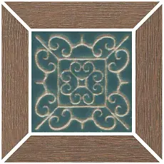 Керамическая плитка Вставка kerama marazzi id156 Тровазо наборный коричневый матовый 13x13