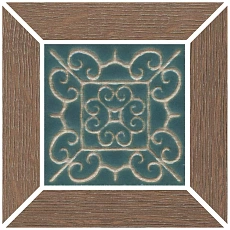 Керамическая плитка Вставка kerama marazzi id156 Тровазо наборный коричневый матовый 13x13