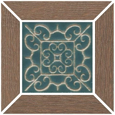 Керамическая плитка Вставка kerama marazzi id156 Тровазо наборный коричневый матовый 13x13