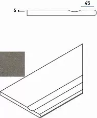 Керамогранит Бортик Италон discover x2 fume bordo svasato round dx правый 30x60 30x60