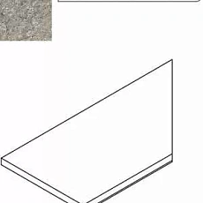 Керамогранит Бортик Италон Дискавер/ discover x2 grey bordo round dx Правый 30x60 30x60