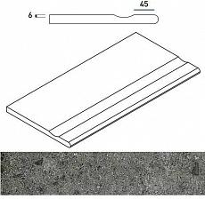 Керамогранит ГРЭЙ БОРТИК 30x60 С ВЫЕМКОЙ ЗАКРУГЛЁН 30x60
