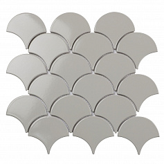 StarMosaic Fan Shape Light Grey Glossy серый 