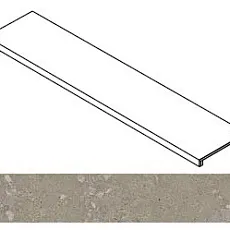 Ступени Атлас Конкорд Ринашенте Фьюжн Аггломерейт Дарк Фронтальная 620070003262 серый 33x120