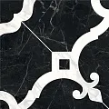 Керамогранит Декор Фрагонар наборный черный 1/4 розона 30x30