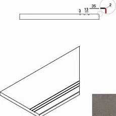Керамогранит Ступень Италон Дискавер/ discover x2 fume bordo grip dx Правый 30x60 30x60