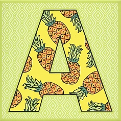 Керамическая плитка Декор kerama marazzi hgd\a546\5110 Сад-огород Ананас матовый 20x20