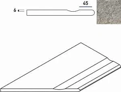 Италон Бортик Италон Discover X2 Grey Bordo Svasato Round Sx левый 30x60 серый 