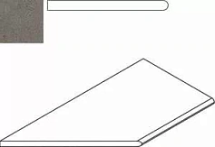 Италон Бортик Италон Discover X2 Fume Bordo Round Sx левый 30x60 серый 