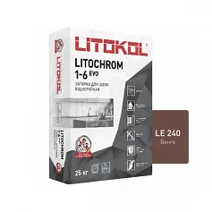 Цветная цементная затирка Литокол LITOCHROM 1-6 EVO 25кг LE.240 венге
