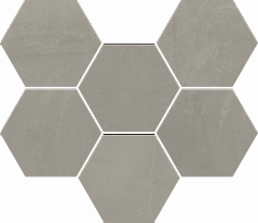 Италон Континуум Айрон мозаика Гексагон серый 