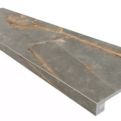 Ступени Комплект estima in01 Аметис Интенс/ ametis intense grey (33x120 Непол. Прямоугол. Бортик Без Насечек + Подступенок 14,5x120) 33x120