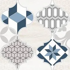 Керамическая плитка Мореска/ moresque Декор2 Синий 20x40