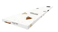 Ступени coliseumgres Палладио Уайт угловая левая 620070002373 белый 33x120