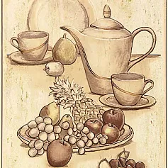 Керамическая плитка Тоскана alames декор 25x36