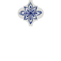 Керамическая плитка Декор Арабески Майолика 4 6,5x6,5