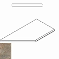 Керамогранит Бортик Италон Дистрикт х2 Эмеральд закругленный Левый 620090000265 коричневый 30x60