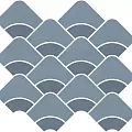 Керамическая плитка Декор kerama marazzi kmd2hid011br Таделакт наборный синий светлый, синий матовый обрезной 28x30