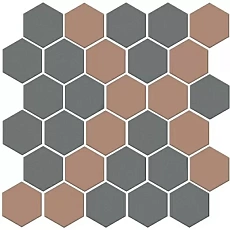 Керамическая плитка Декор kerama marazzi ad\a673\mm Агуста 6 мозаичный микс матовый 30.1x30.1