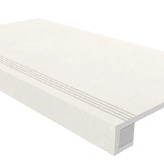 Ступени Комплект estima ln00 Луна/ luna Вайт (Ступень 33x120 Непол. Прямоугол. Бортик С Насечками + Подступенок 14,5x120) 33x120