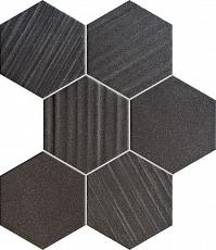 Мозаика horizon hex black 22,1x28,9