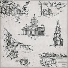 Керамическая плитка Декор Марчиана spb stg\a536\5261 20x20