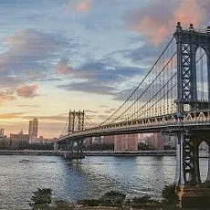 Керамическая плитка бридж синий декор 03 25x40