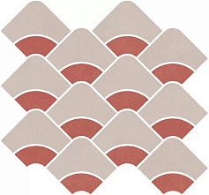 Керама Марацци Декор Kerama Marazzi KMD2HID010BR Таделакт наборный бежевый светлый, красный матовый обрезной разноцветный 