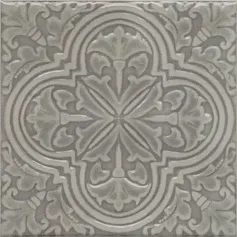 Керамическая плитка Декор kerama marazzi kmd3sta006bn Фес серый глянцевый 15x15