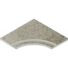 Керамогранит Бортик Нордика Сильвер с выемкой угловой закругленный 30 620090001058 серый 60x60