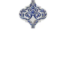 Керамическая плитка Декор Арабески Майолика 2 6,5x6,5