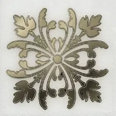 Керамическая плитка Вставка Клемансо белый 4,9x4,9