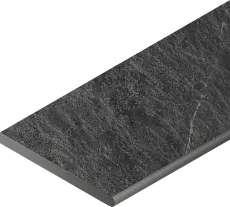 Бортик Италон Материя x2 Титанио закругленный правый 620090001206 черный 30x120