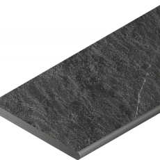 Бортик Италон Материя/ materia x2 Титанио Закругленный Правый 620090001206 Черный 30x120