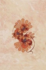 Шахтинская плитка Пьетра декор коралловый 02 кремовый 