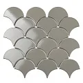 Мозаика fan Шейп dark grey glossy 27,4x29,3