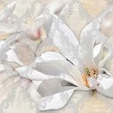 Керамическая плитка дубай декор ромбы и цветы 5 светло-бежевый 25x50