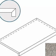 Керамогранит Ступень Италон Дискавер/ discover x2 grey scalino frontale 33x60 33x60