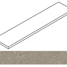 Ступени Атлас Конкорд Ринашенте Фьюжн Аггломерейт Дарк угловая левая 620070003276 серый 33x120