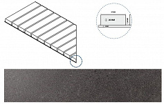 Италон КАРБОН РЕШЁТКА СТРИМ 20 ЛЕВ чёрный для улицы для крыльца