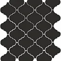 Керамическая плитка Арабески глянцевый черный 26x30