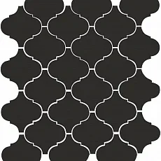 Керамическая плитка арабески глянцевый черный 26x30