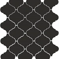 Керамическая плитка арабески глянцевый черный 26x30