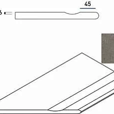 Керамогранит Бортик Италон Дискавер/ discover x2 fume bordo svasato round sx Левый 30x60 30x60