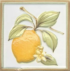 Керама Марацци Декор Kerama Marazzi TLA003H Капри Лимончики глянцевый белый 