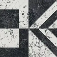 Керамогранит kerama marazzi sg013322r Бьянко Неро белый черный лаппатированный обрезной 119.5x119.5