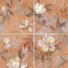 Керамическая плитка Панно Магнолия 2 (из 4 частей) 60x120