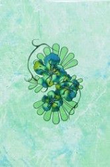 Шахтинская плитка Пьетра декор бирюзовый 02 бирюзовый 